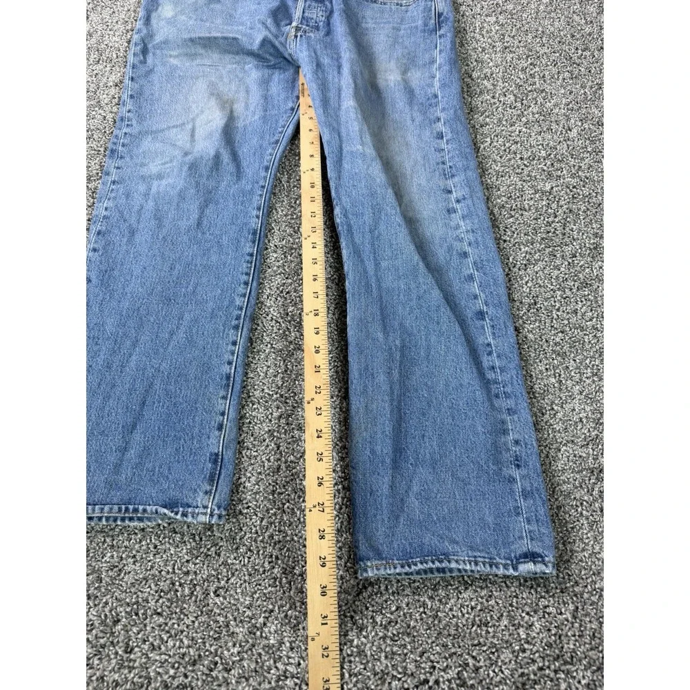 Levi's 501 Straight Fit Jeans Men's Size 38x30 Blue Button Fly